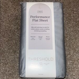 Threshold Silver/Gray Performance Flat Sheet Twin